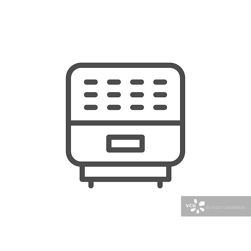 空气净化器线条轮廓图标图片素材