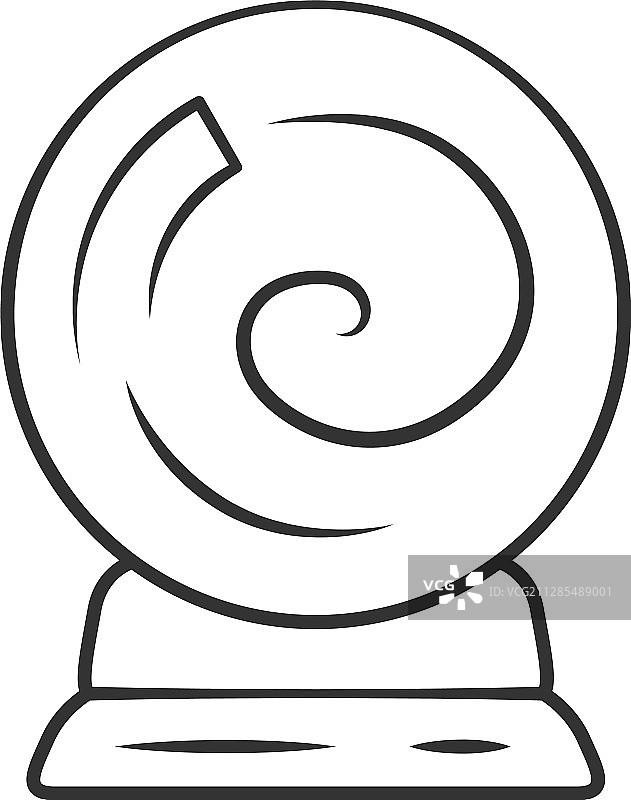 水晶球线性图标吉普赛占卜图片素材