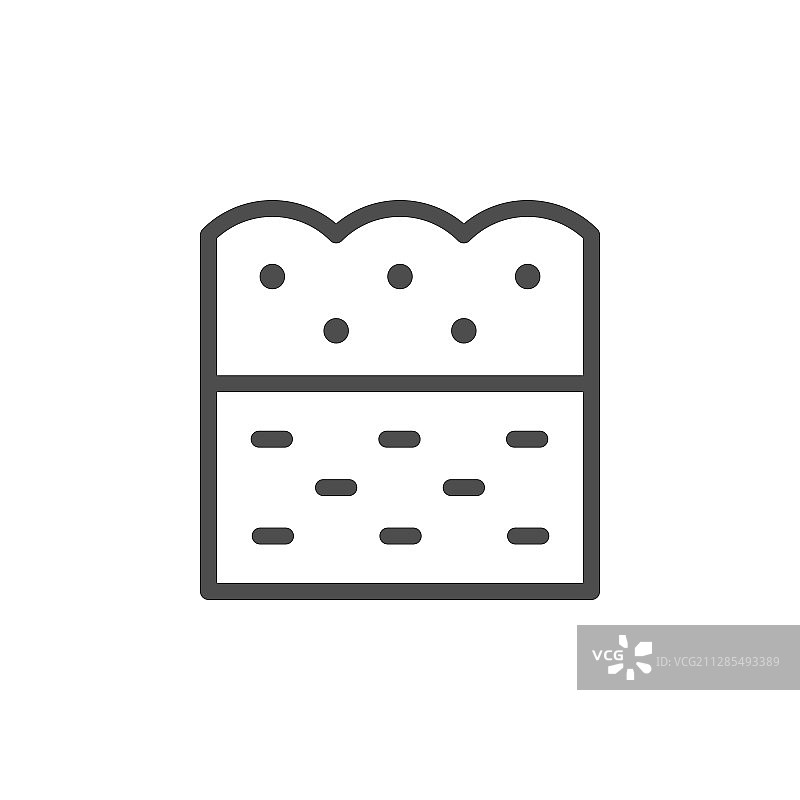 土壤轮廓线图标和地面概念图片素材