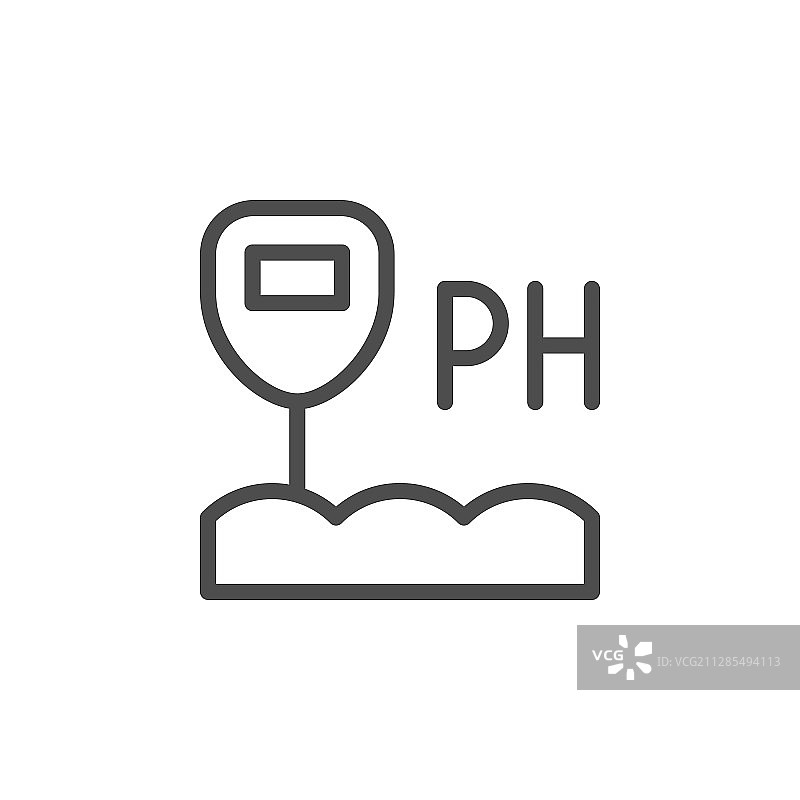 土壤酸度轮廓图标图片素材