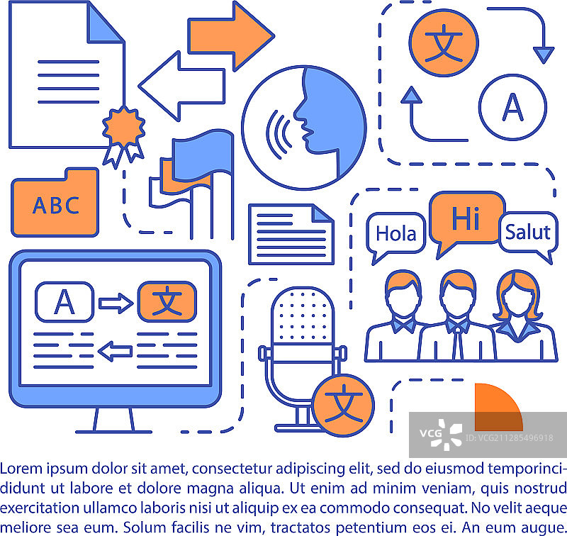 翻译服务文章页面模板图片素材