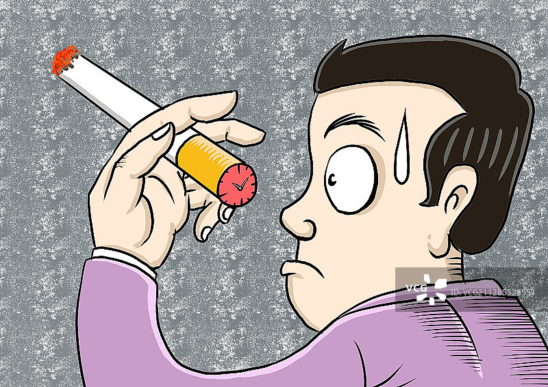 插画：戒烟日图片素材