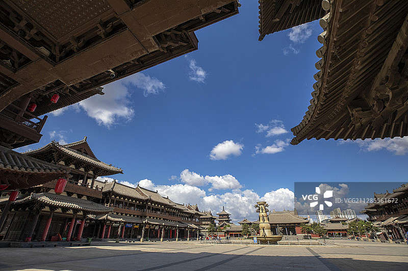 大同华严寺广场图片素材