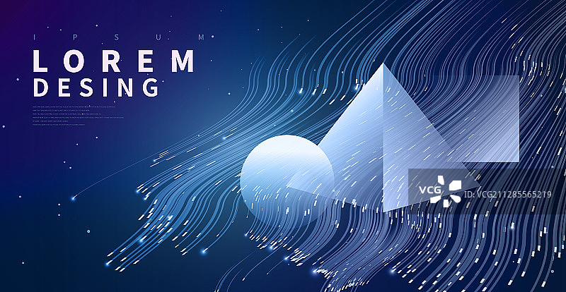 抽象粒子几何形体组合矢量海报图片素材