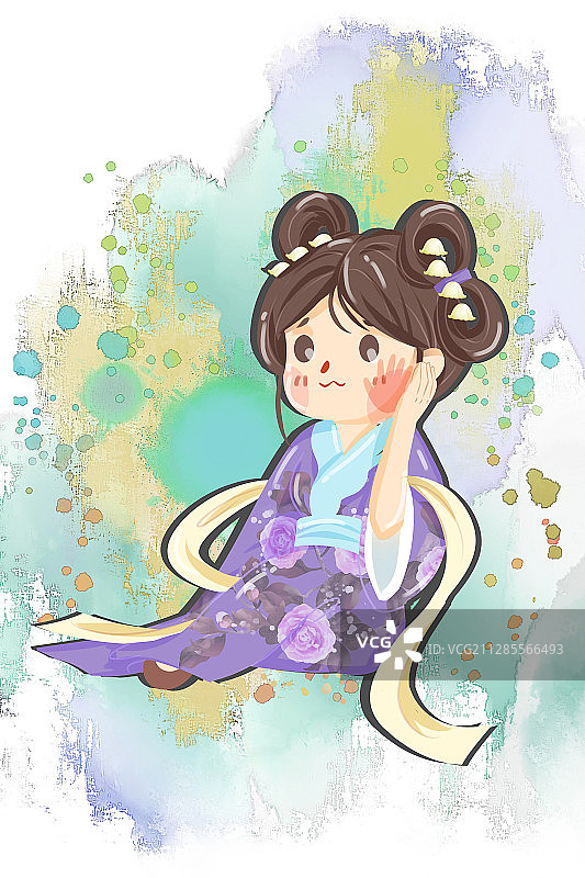 红楼梦金陵十二钗又副册金钏被贾母扇耳光插画图片素材