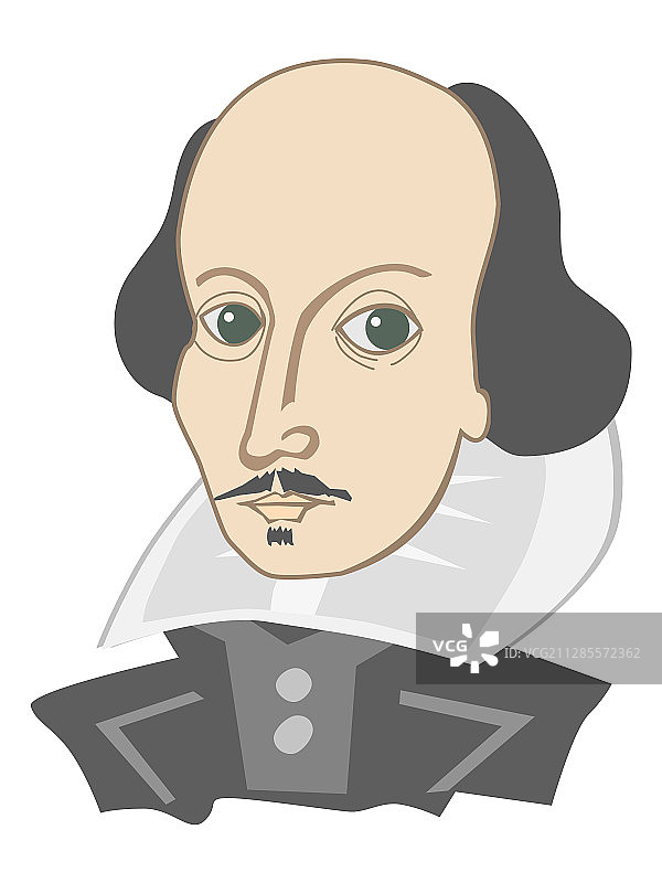 英国著名诗人威廉·莎士比亚图片素材