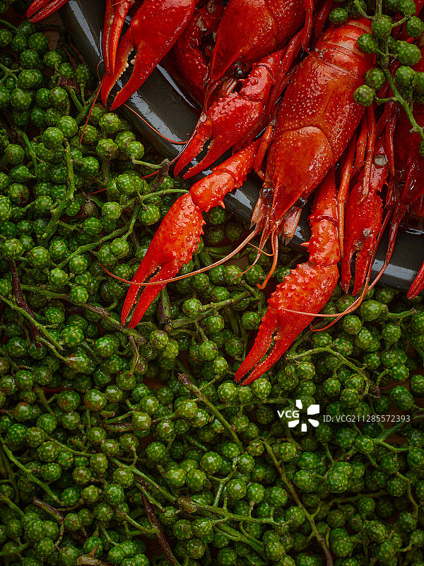 麻辣小龙虾 局部微距特写图片素材
