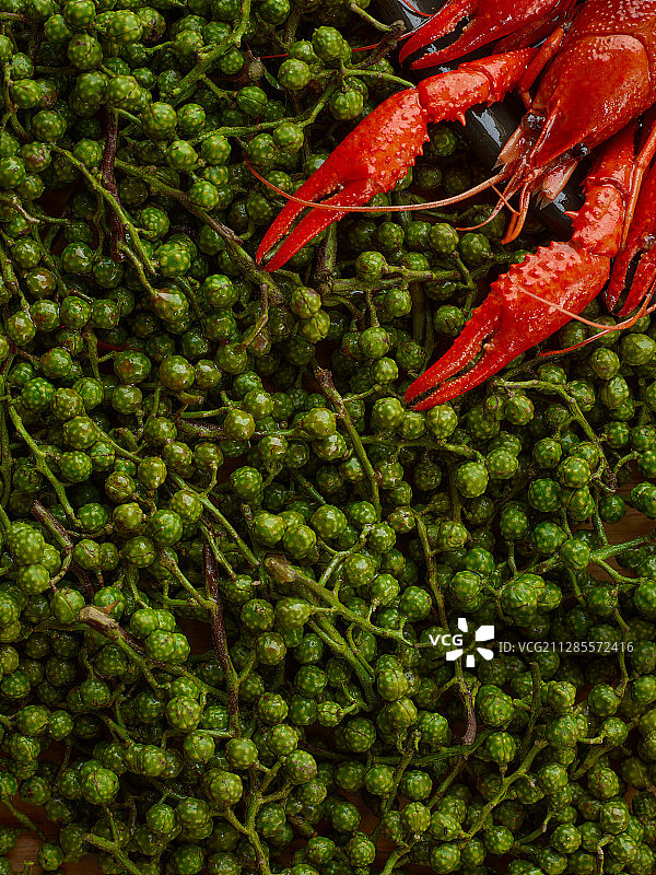 麻辣小龙虾 局部微距特写图片素材