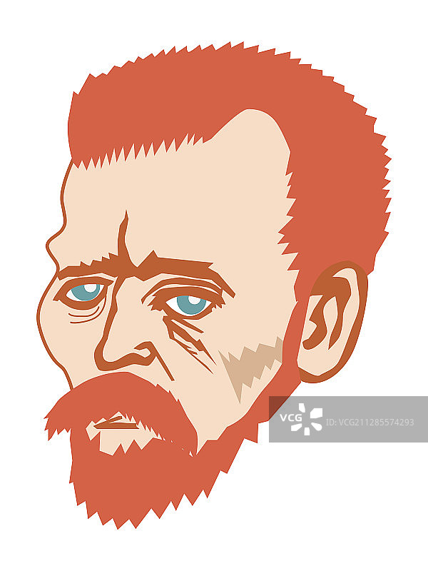 后印象派画家梵高图片素材