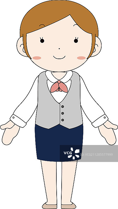 姿势可爱的女银行职员图片素材