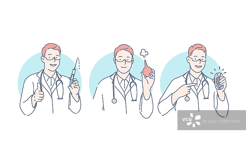 医生医疗程序概念集图片素材