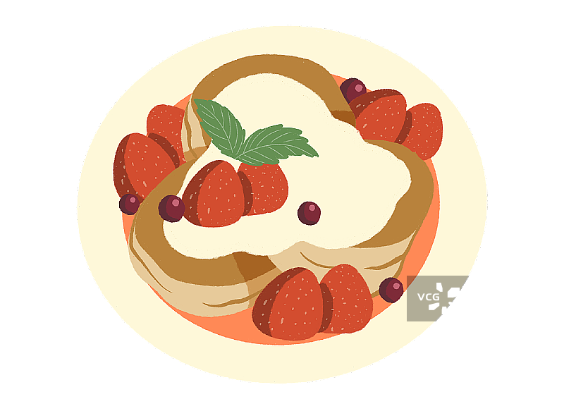 一盘松饼图片素材