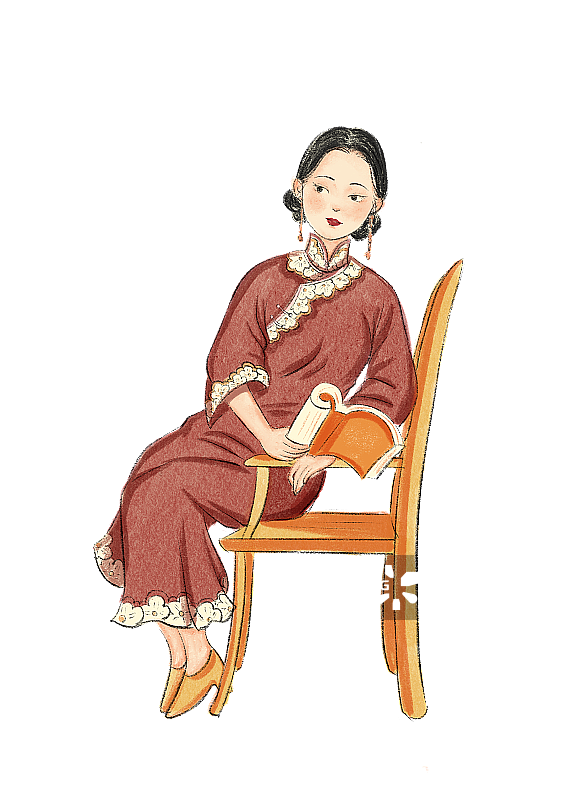 旗袍女子图片素材