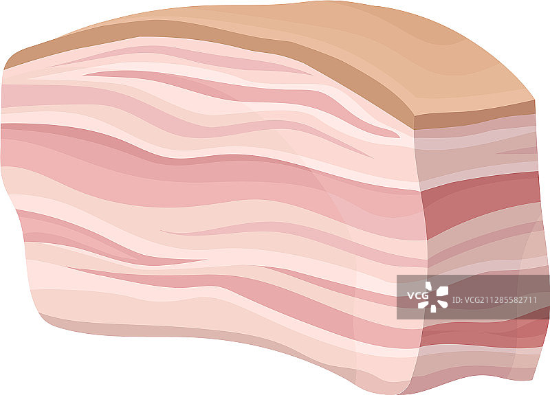 新鲜红色生肉和培根组合图片素材