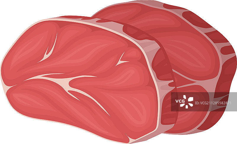 新鲜红色生肉和培根组合图片素材