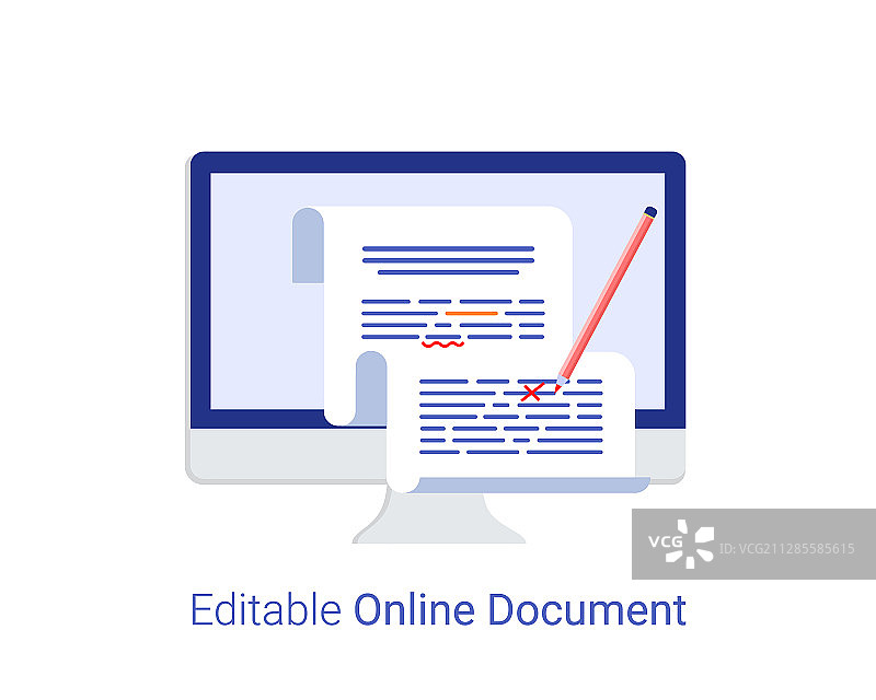 可编辑在线文档概念图片素材