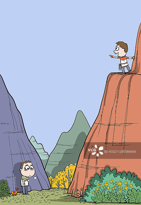 努力攀登做更好的自己图片素材