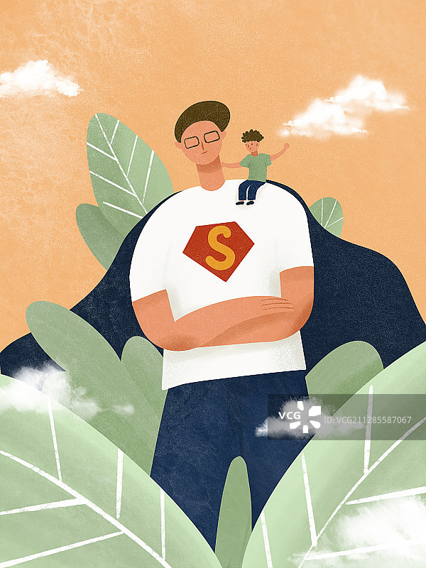 爸爸是超人图片素材