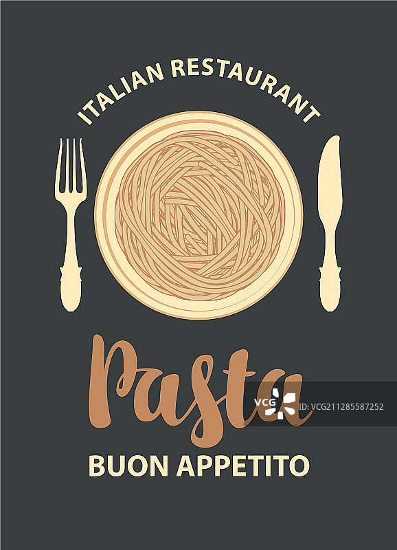 意大利餐厅意面菜单或banner图片素材