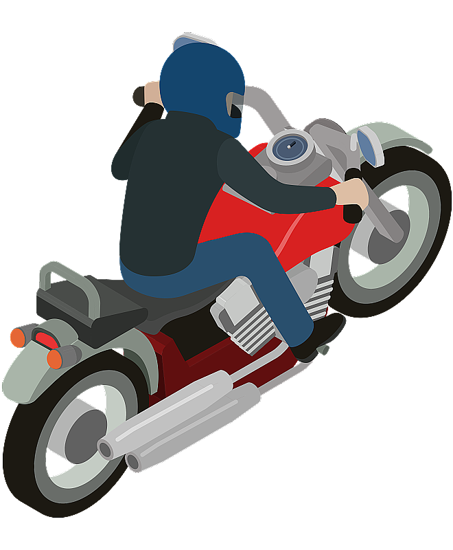 骑摩托车的男人图片素材
