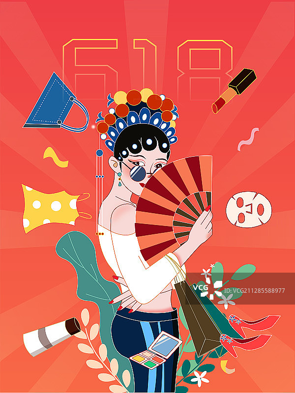 国潮女孩图片素材