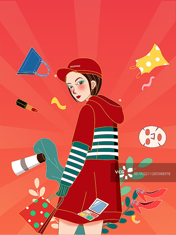 卫衣女孩图片素材