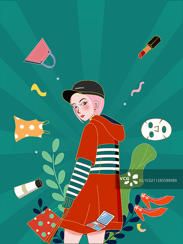 卫衣女孩图片素材