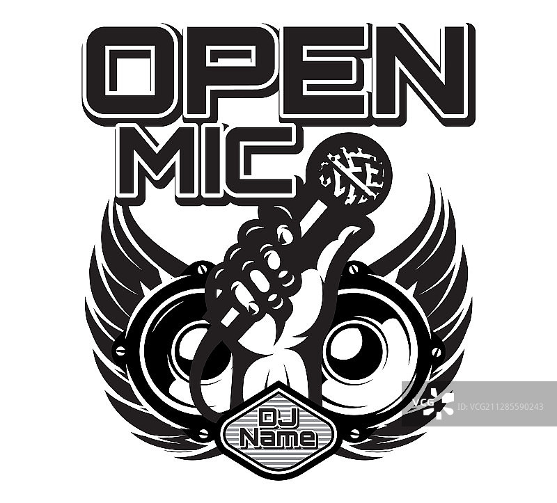 复古风格铭文音乐徽章图片素材