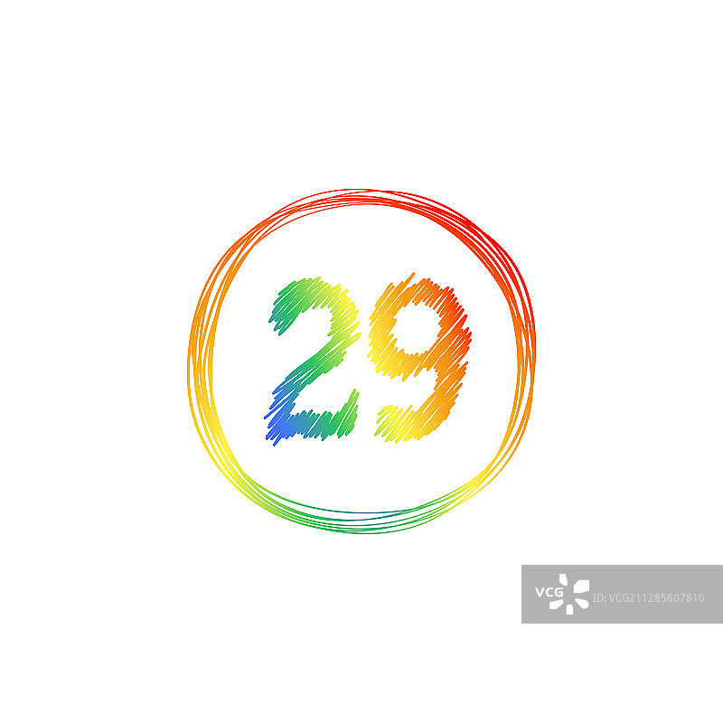 第29周年庆典彩虹图片素材