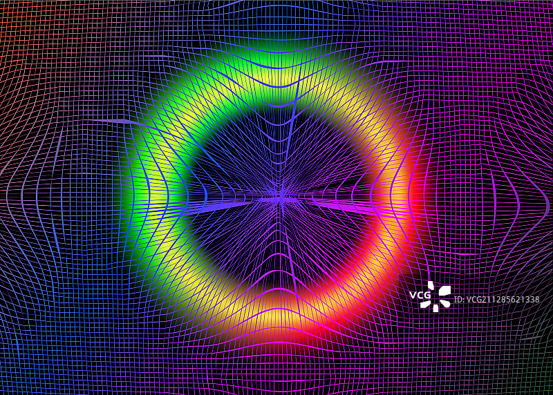 迷幻网格明亮抽象复古未来主义图片素材