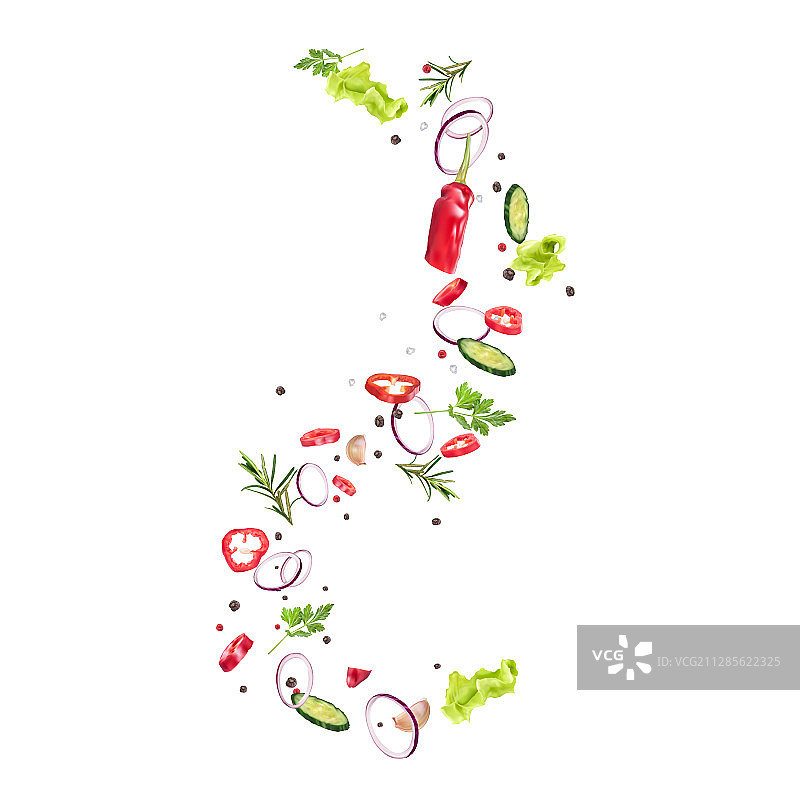 漩涡生菜新鲜蔬菜香料展示图片素材