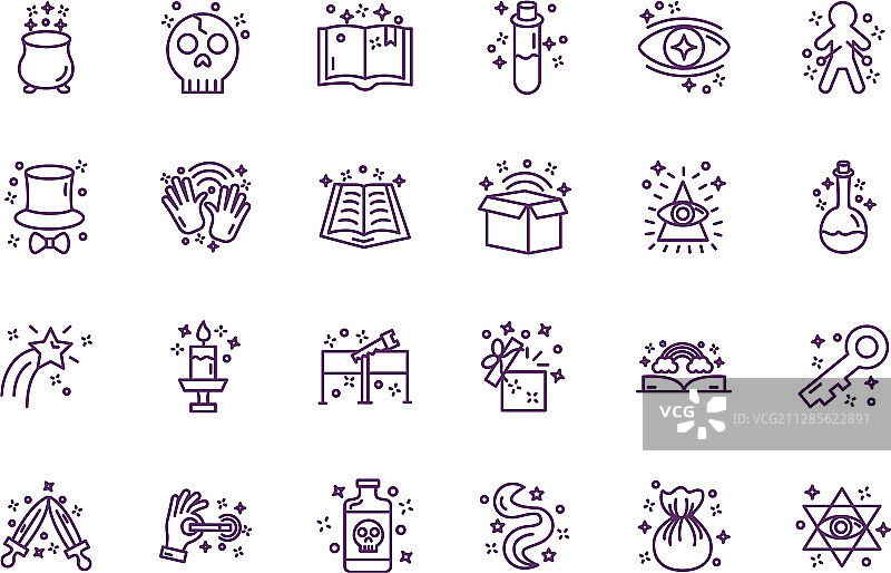 魔法巫术图标合集图片素材