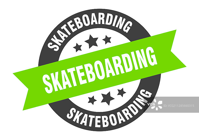 滑板标志滑板圆形缎带图片素材