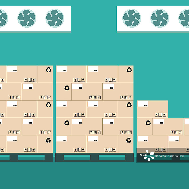 食品工业中的冷藏室设计图片素材