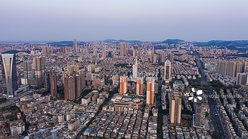 中山城区航拍图片素材