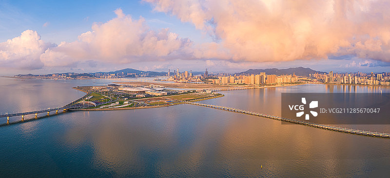 港珠澳大桥珠澳旅检口岸图片素材