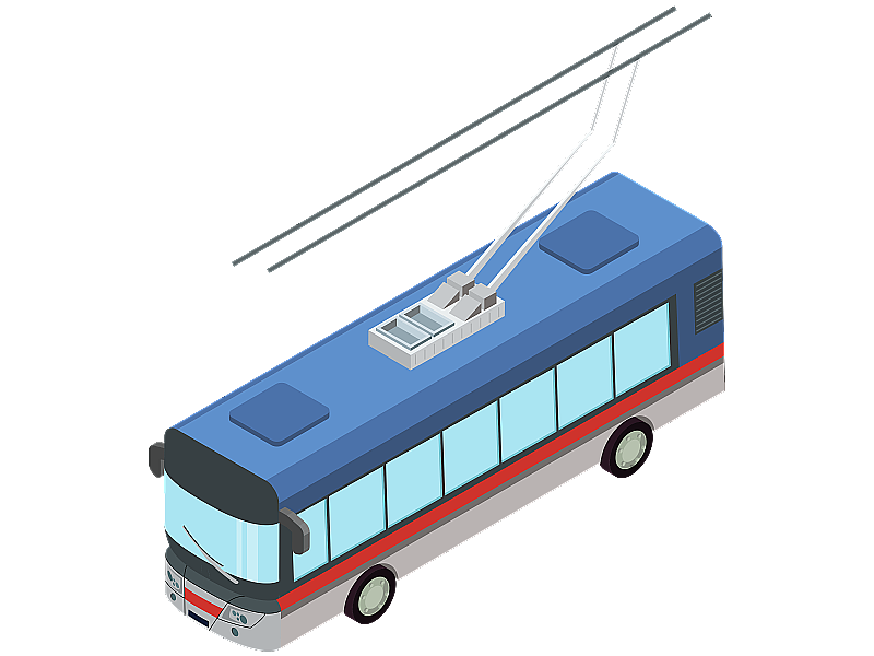 电动公交车图片素材