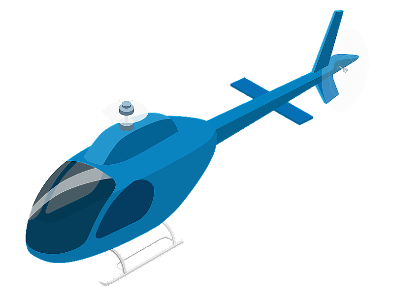 蓝色的直升飞机图片素材