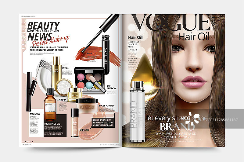 时尚杂志与各式产品图片素材