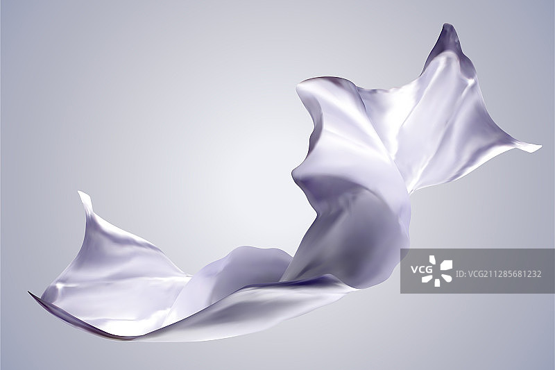 紫色飘落布料素材矢量图片素材