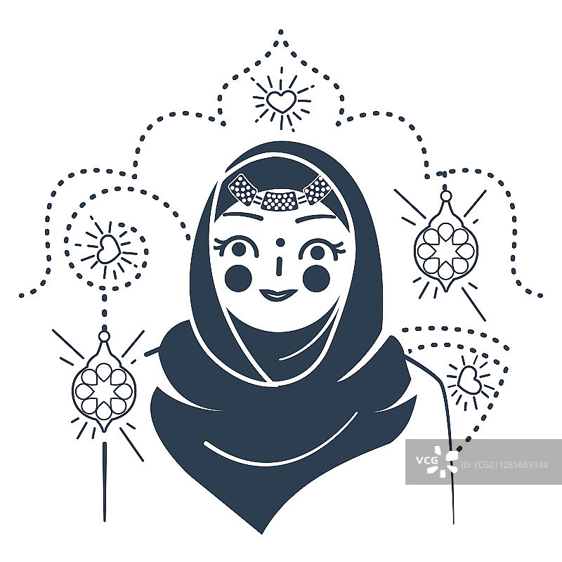 穆斯林新娘图标图片素材