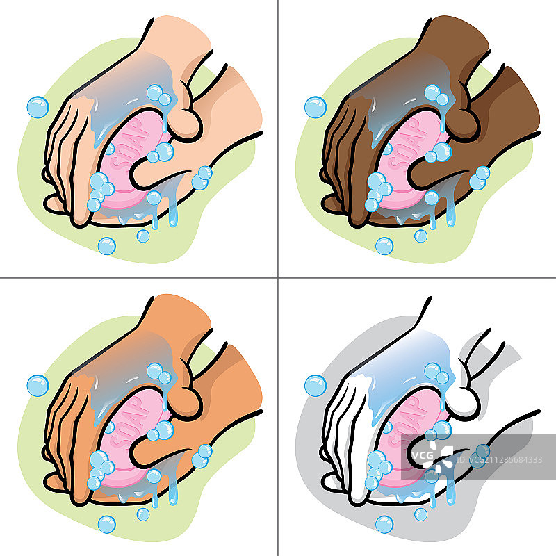 用肥皂洗手的人图片素材