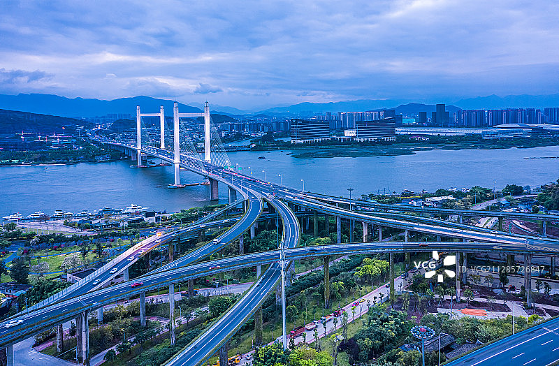 福州东江滨魁浦大桥立交图片素材