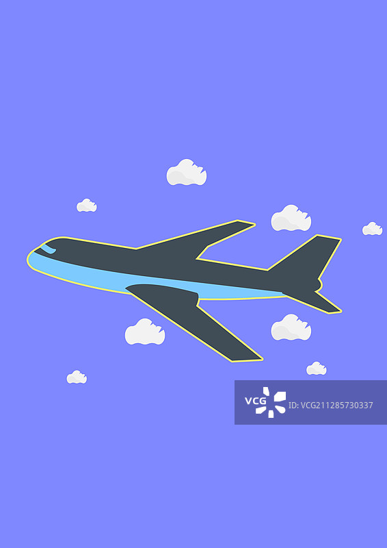 蓝天飞机图片素材