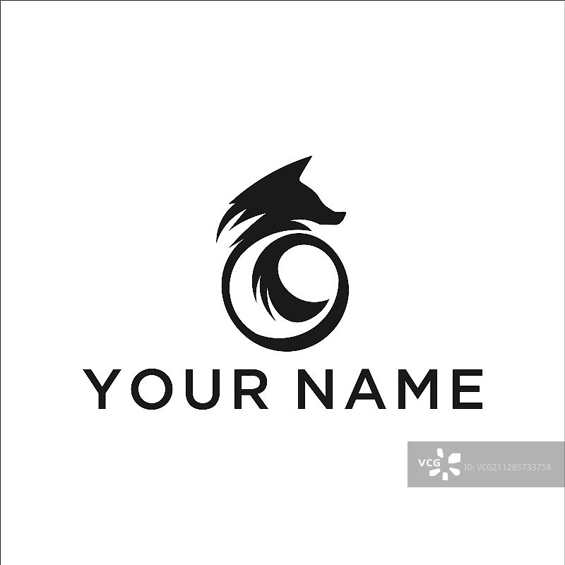 现代狼标志图形图片素材