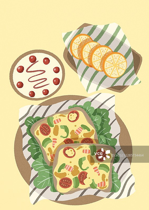 吐司披萨图片素材