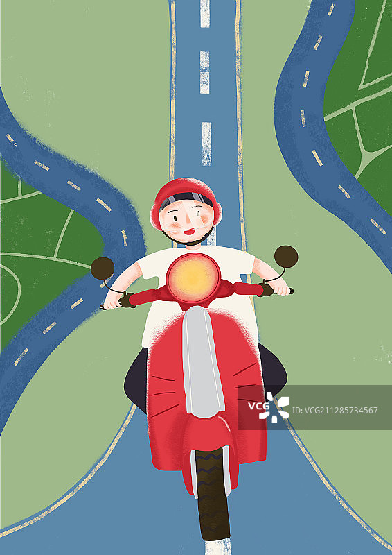 骑摩托图片素材