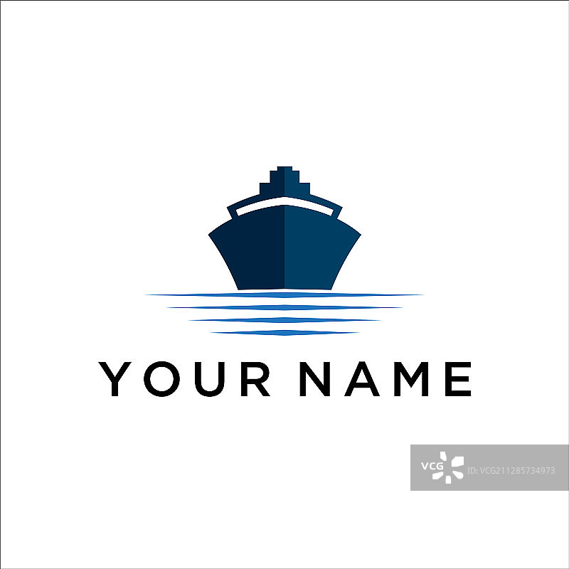 船舶logo图形抽象现代设计图片素材