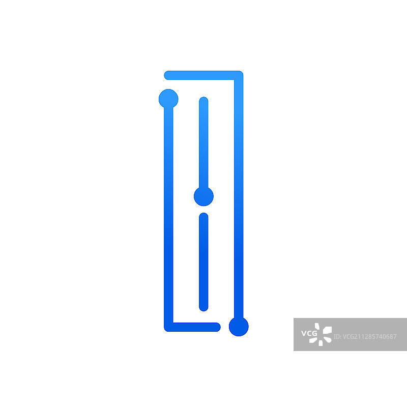 字母I电路标志图片素材