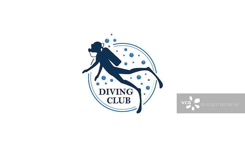 水肺潜水标志品牌形象图片素材